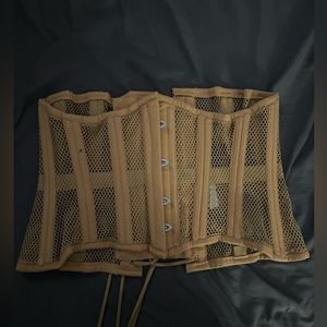 Orchard Corset mesh cotton tan corset